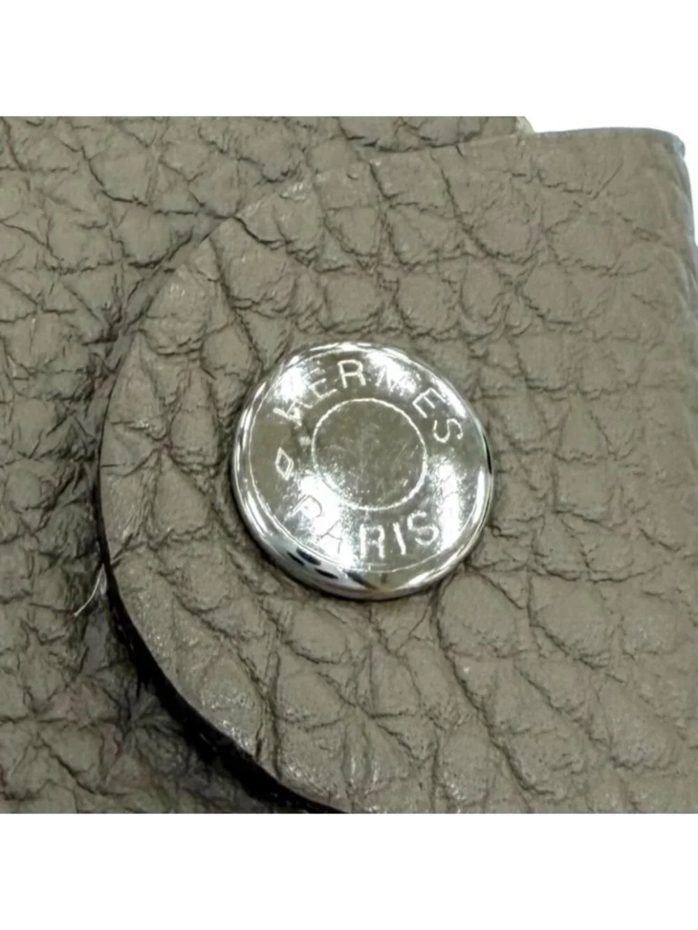 Hermes Ulysse Mini Notebook Cover Togo Etoupe Silver Sellier Agenda